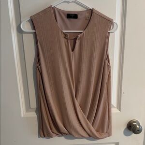 T Tahari Women's Blouse - Shimmery Soft Pink